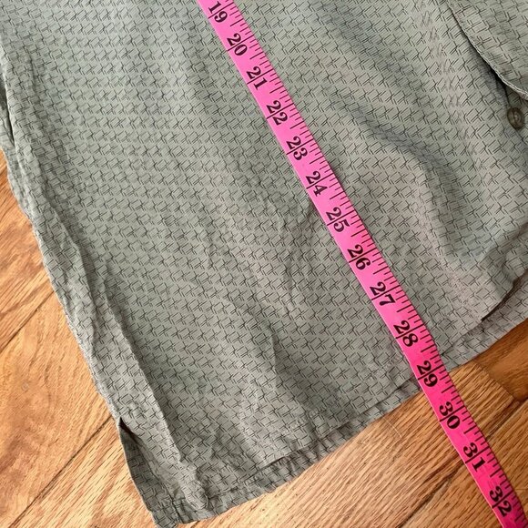 Vintage Denver Hayes Shirt Mens XL Silk Beige Check Print Button Up - Picture 5 of 8